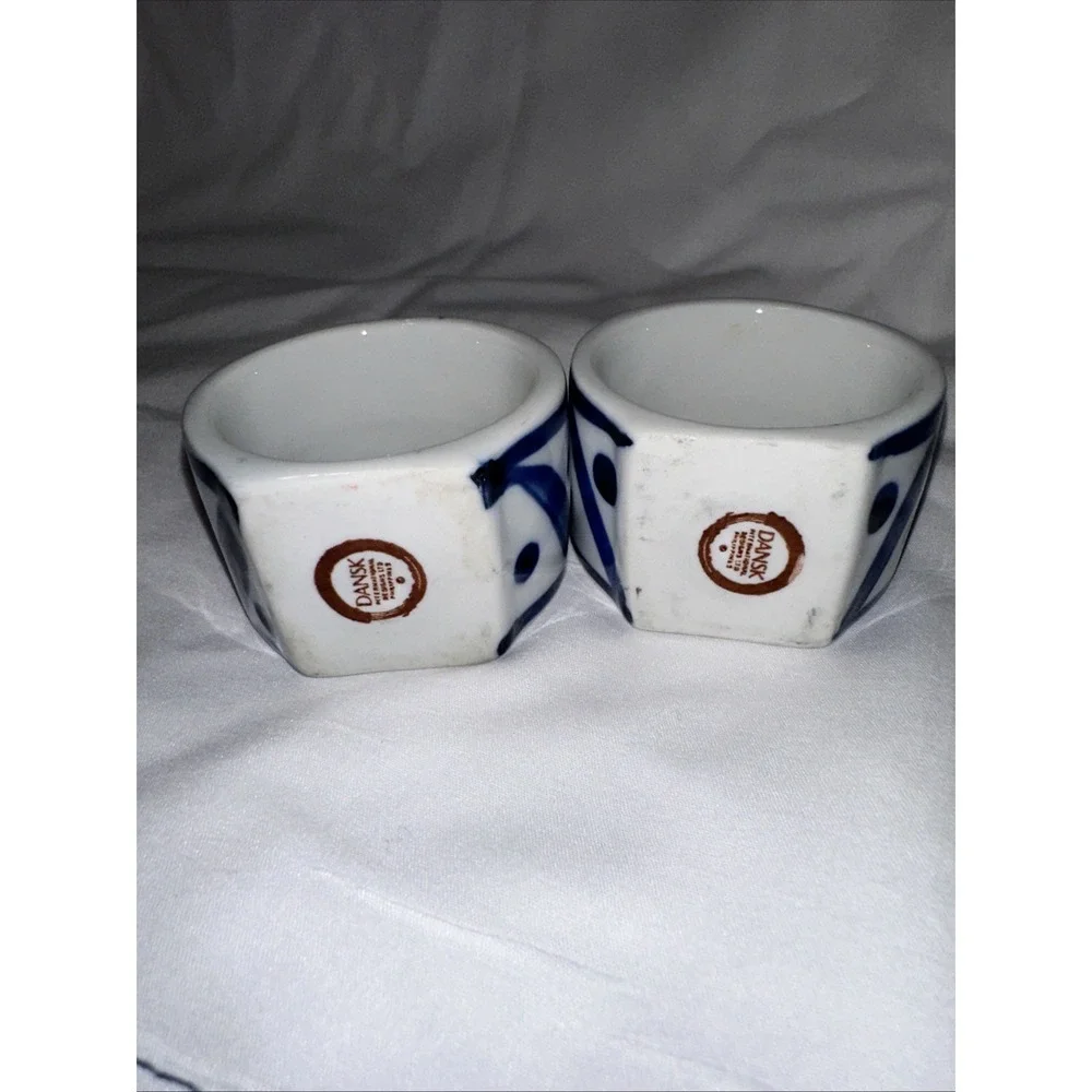 dansk porcelain napkin holders (2) matching excellent condition‎ 2